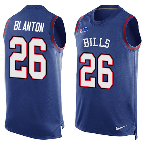 Men's Limited Robert Blanton Nike Jersey Royal Blue - #26 Player Name & Number Tank Top NFL Buffalo Bills